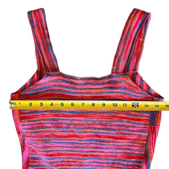 Scoop Micro Stripe Midi Dress with Banded Bodice Size Small NWOT - Picture 6 of 7